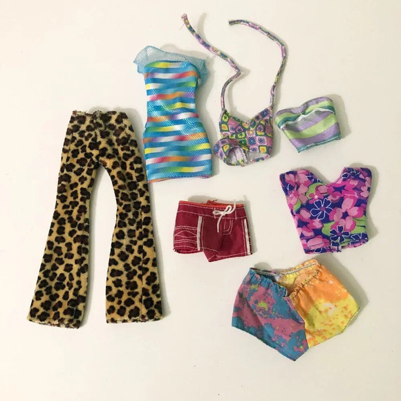 Mix Lot of Doll Clothes Dress Pants Shirt Shorts Tops Barbie - Picture 1 of 8